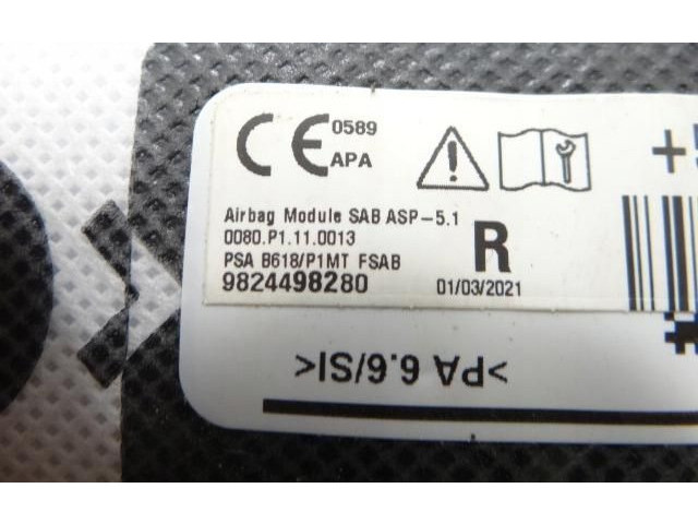 Подушка безопасности в сиденье 9824498280   Citroen C3 Aircross