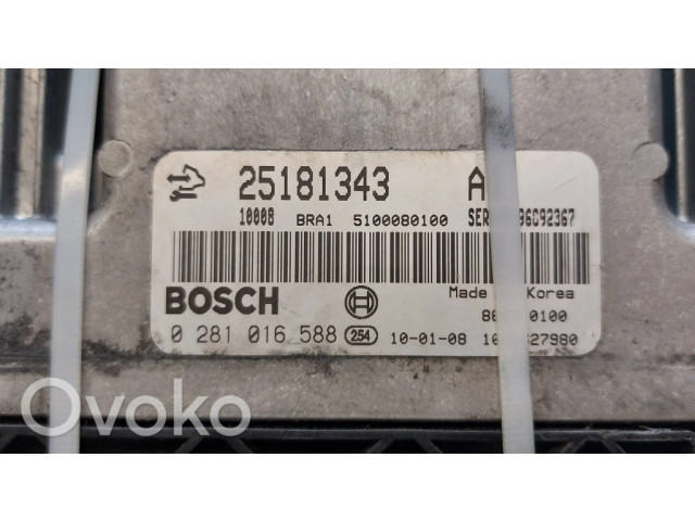 Řídící jednotka 25181343, 0281016588   Chevrolet Captiva 2010