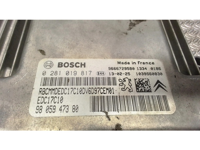 Řídící jednotka 0281019817, 9805947380 Citroen Berlingo 2013