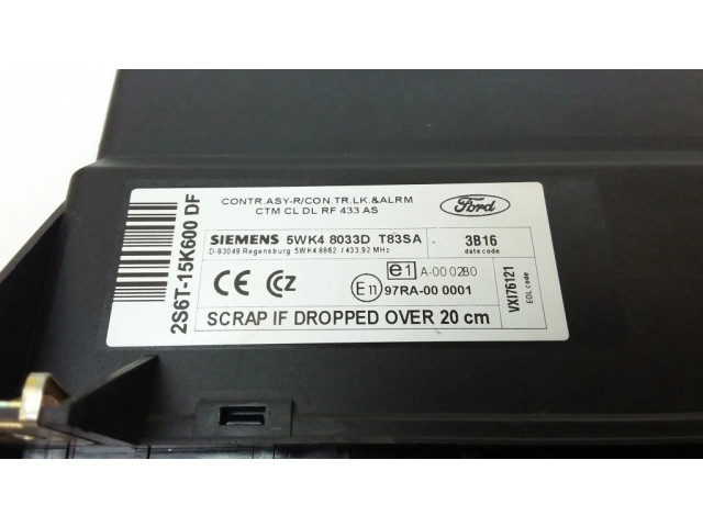 Блок комфорта 2S6T15K600DF, 5WK48033DT83SA Ford Fiesta