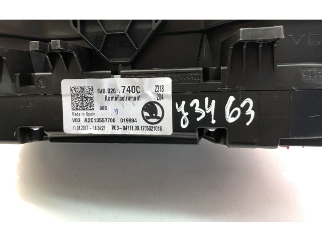Панель приборов 6V0920740C   Skoda Fabia Mk3 (NJ)       