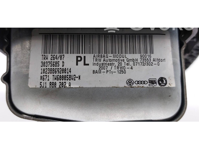 Подушка безопасности пассажира 5J1880202A   Skoda Fabia Mk2 (5J)