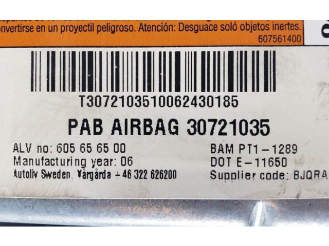 Подушка безопасности пассажира 30721035   Volvo S80