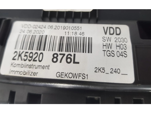 Přístrojová deska Volkswagen Caddy 2020 2K5920876L, 2K5920876L