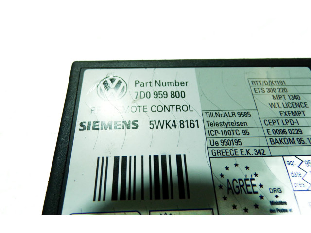 Блок управления центрального замка 7D0959800 Volkswagen Transporter - Caravelle T4