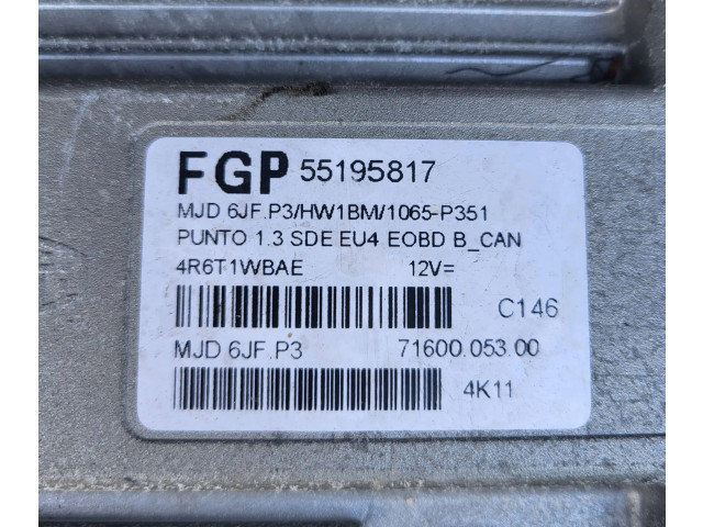 Řídící jednotka 55195817, 7160005300 Fiat Punto (199) 2005