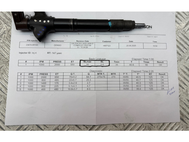 Vstřikovač 2367029115, 2367029116 Toyota Avensis T270 1ADFTV