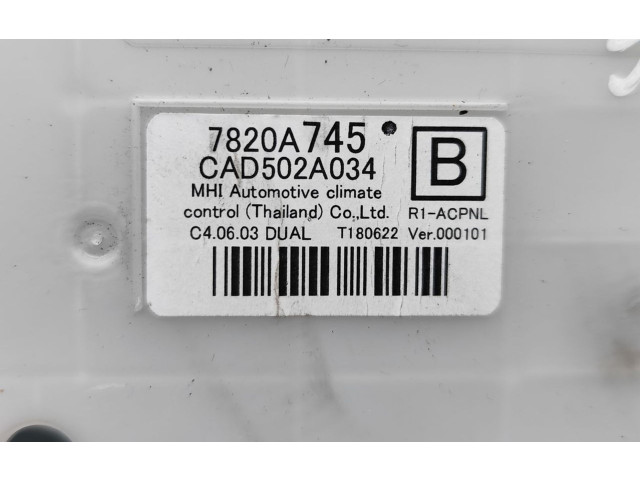 Блок управления климат-контролем 7820A745, CAD502A034 Mitsubishi L200
