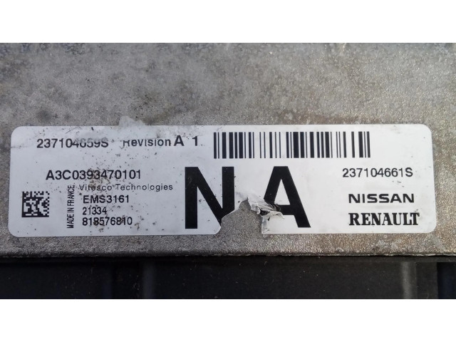 Блок управления двигателя 237104661S, A3C0393470101 Renault Kadjar