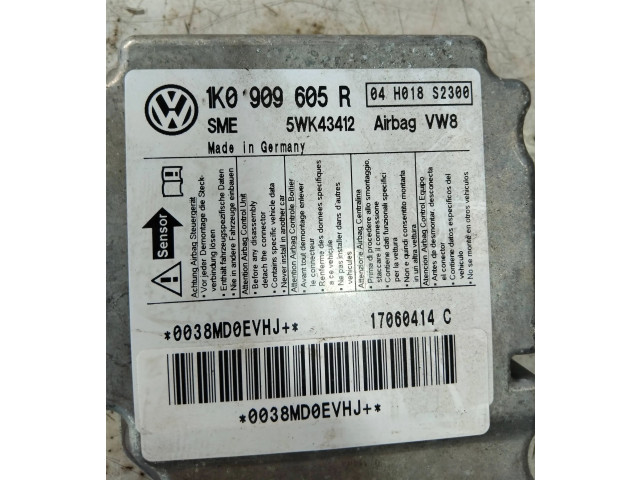 Блок подушек безопасности 1K0909605R, 5WK43412 Volkswagen Golf Plus