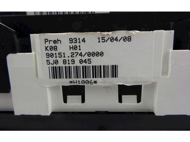 Блок управления климат-контролем 5J0819045, 5180000 Skoda Fabia Mk1 (6Y)