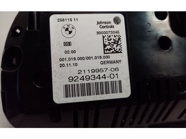 Přístrojová deska BMW 5 F10 F11 2010 9249344, 62109249344