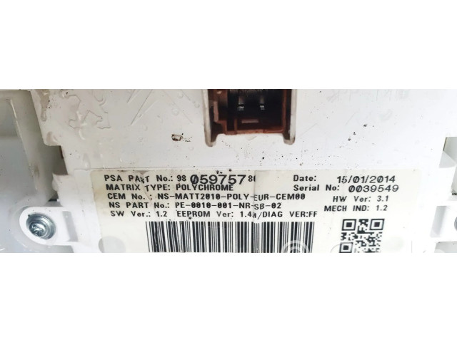 Панель приборов 9805969380   Peugeot 208       