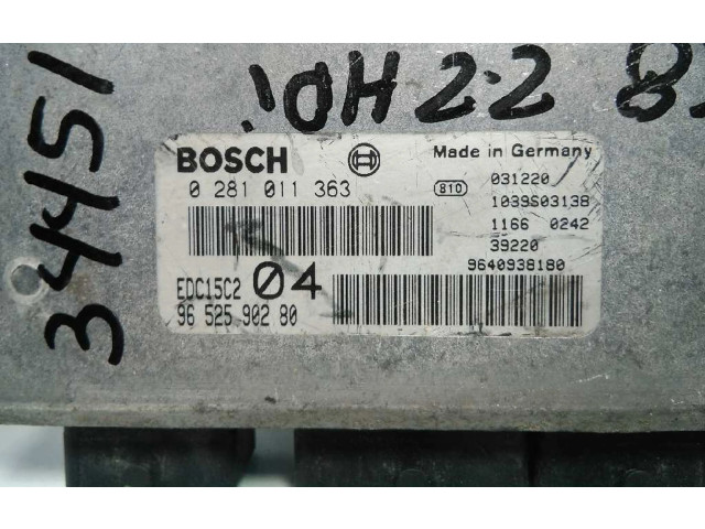 Блок управления двигателя 9652590280, 34451 Citroen C8