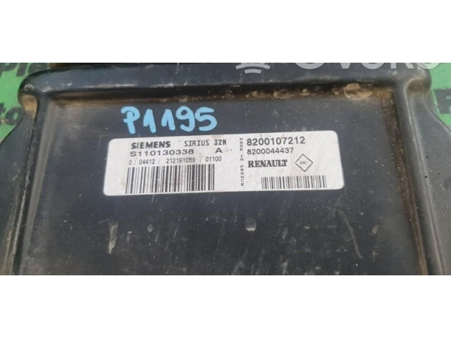 Блок управления двигателем Блок управления 8200107212, S110130338A.   Dacia SupeRNova