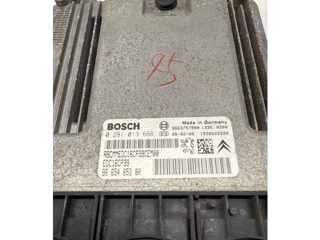 Блок управления двигателя 0281013666, 9663757980 Citroen C-Crosser