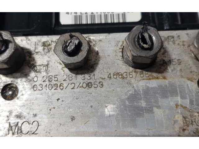 Блок АБС 46836768, 0265281331   Fiat  Punto (188)  1999-2010 года