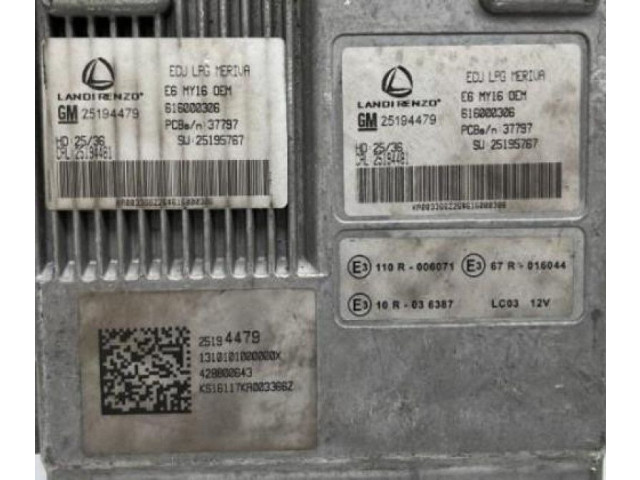 Блок управления двигателя 12679199 Opel Meriva B