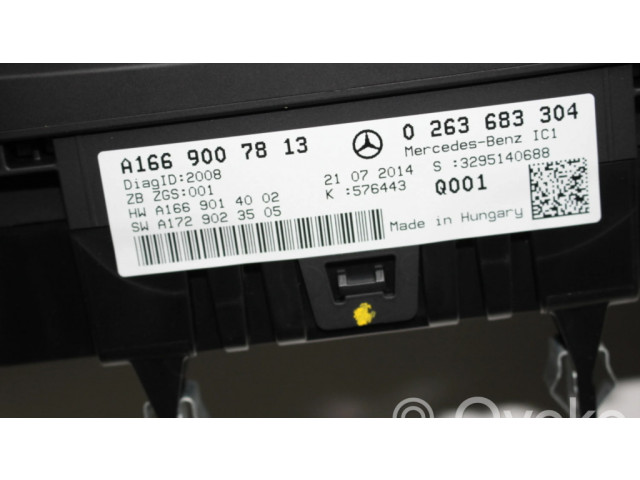 Панель приборов A1669007813   Mercedes-Benz GL X166       