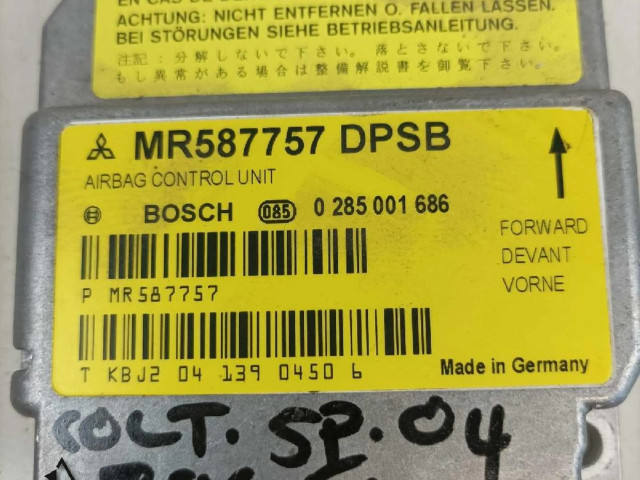 Блок подушек безопасности 0285001686, MR587757 Mitsubishi Colt