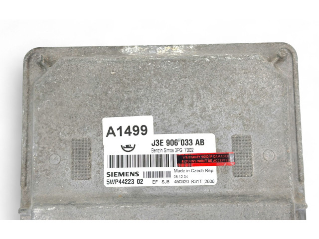 Блок управления двигателя 03E906033AB, 5WP4422302   Skoda Fabia Mk1 (6Y)