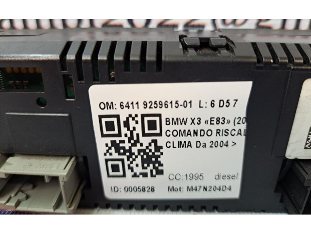 Блок управления климат-контролем 64119259615-01, 64119259615-01 BMW X3 E83