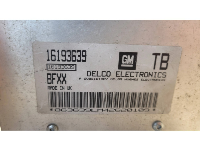 Řídící jednotka 16193639 Opel Corsa A 1990