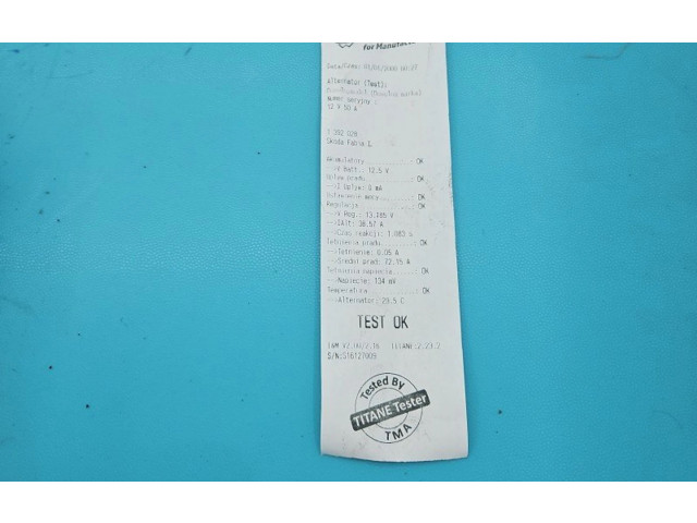 Генератор 047903017, IMPRK1392028   Skoda Fabia Mk1 (6Y)      