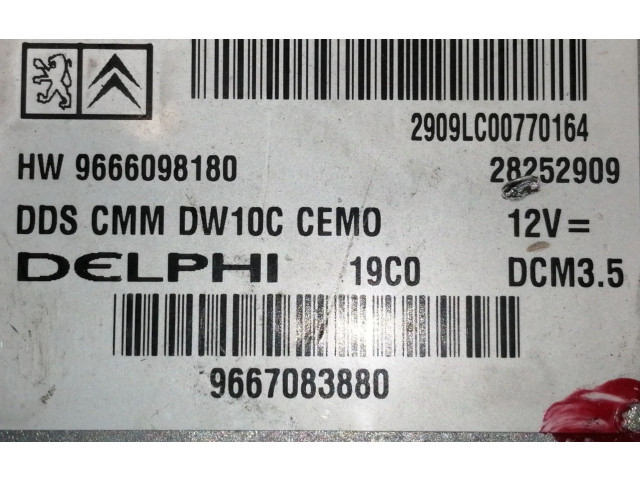Řídící jednotka 1943ZF, 9666098180 Peugeot RCZ 2011