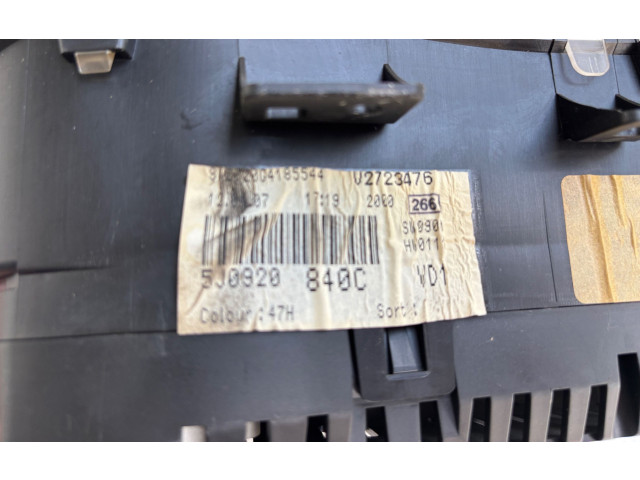 Панель приборов V2723476, 5J0920840C   Skoda Fabia Mk2 (5J)       
