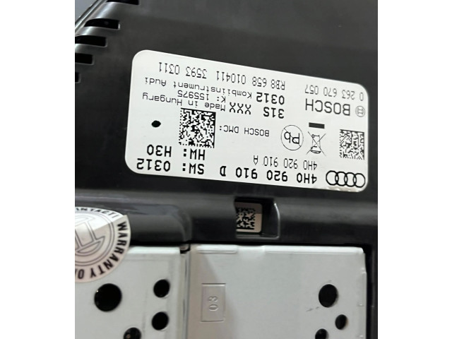 Панель приборов 4H0920910D   Audi A8 S8 D4 4H       