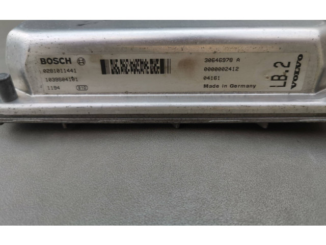 Блок управления двигателя 30646978A, 0281011441 Volvo S60