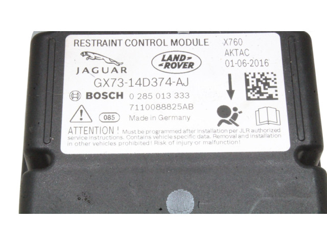 Блок подушек безопасности GX7314D374AJ, 0285013333 Jaguar XF X260