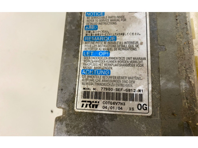 Блок подушек безопасности 77960-SEF-G812-M1 Honda Accord