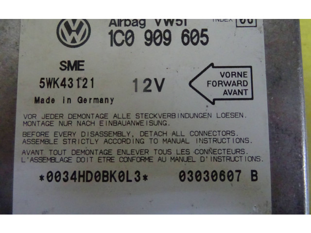 Блок подушек безопасности 1C0909605, 5WK43121   Skoda Octavia Mk1 (1U)