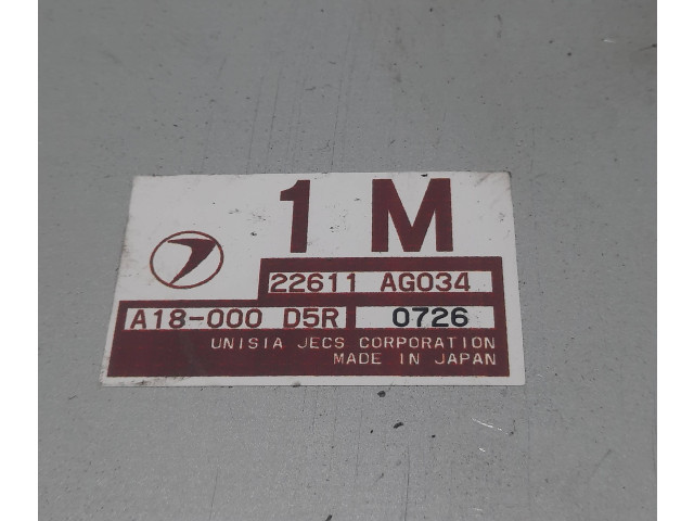Блок управления двигателя 22611AG034, A1800D5R   Subaru Forester SF