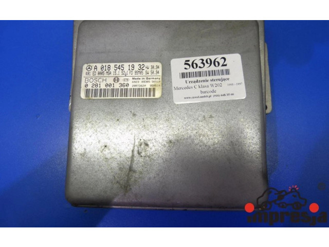 Řídící jednotka 0281001360, IMPRK563962 Mercedes-Benz C W202 1995