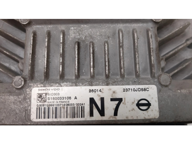 Řídící jednotka 23710JD58C, S180033106A   Nissan Qashqai 2008