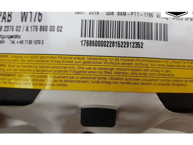 Подушка безопасности пассажира A1768600002, 1768600002   Mercedes-Benz A W176