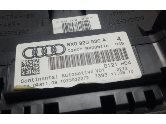 Панель приборов 8X0920930A   Audi A1       