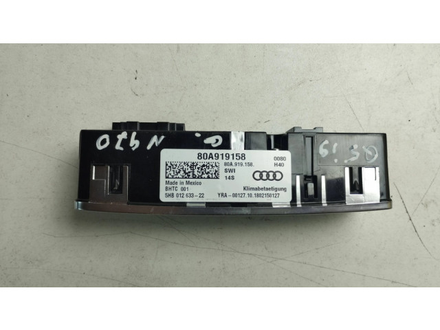 Блок управления климат-контролем 80A919158, 5HB01263322 Audi Q5 SQ5