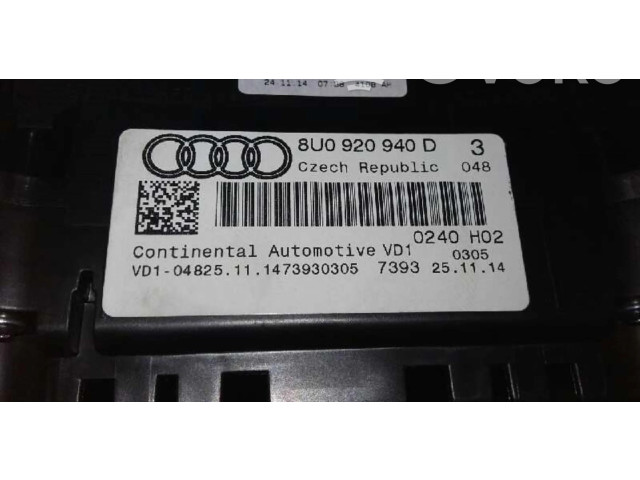 Панель приборов 8U0920940D Audi Q3 8U