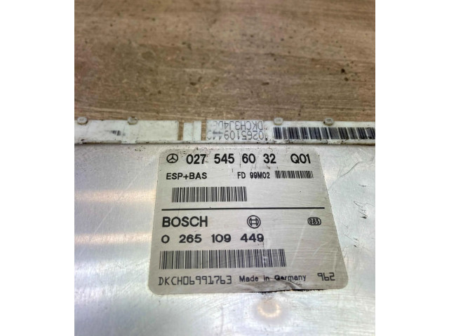 Блок управления АБС 0275456032, 0265109449   Mercedes-Benz A W168