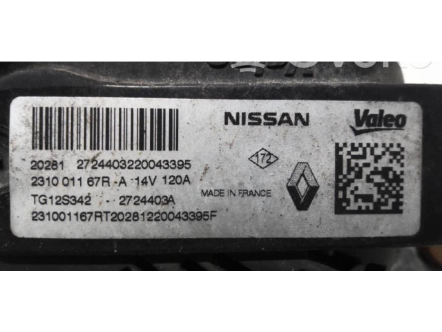 Генератор 231005933R Dacia Sandero