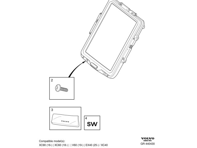Дисплей    36010873   Volvo XC90