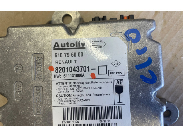 Блок подушек безопасности 8201043701 Renault Clio III