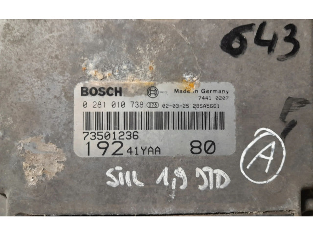 Řídící jednotka 0281010738 Fiat Stilo 2001