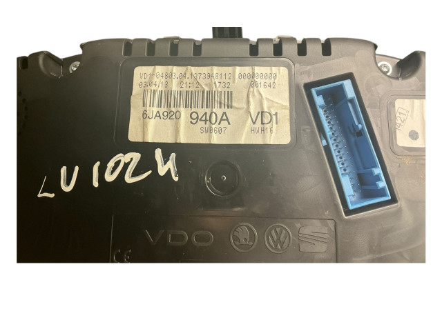 Přístrojová deska Seat Toledo IV (NH) 2013 6JA920940A, A2C31746900