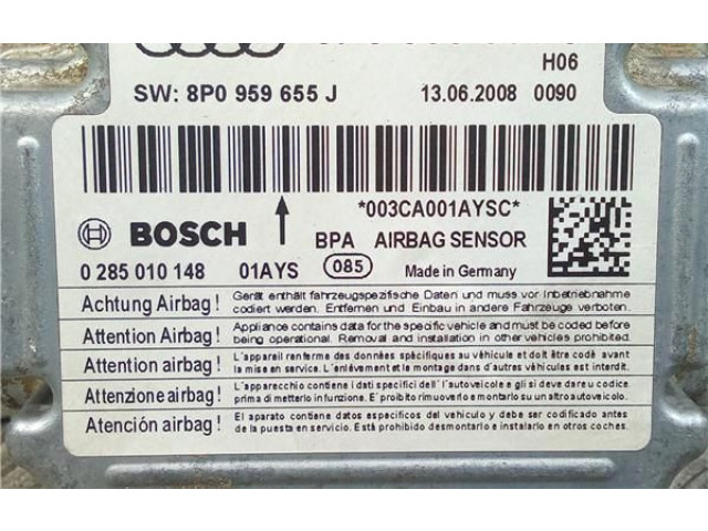 Блок подушек безопасности 8P0959655J, 0285010148 Audi A3 S3 8P