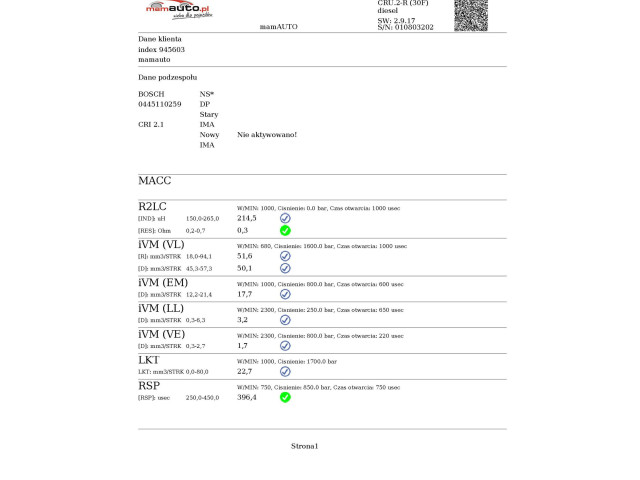 Vstřikovač 0445110259, 0445110259   Mazda 3 I     